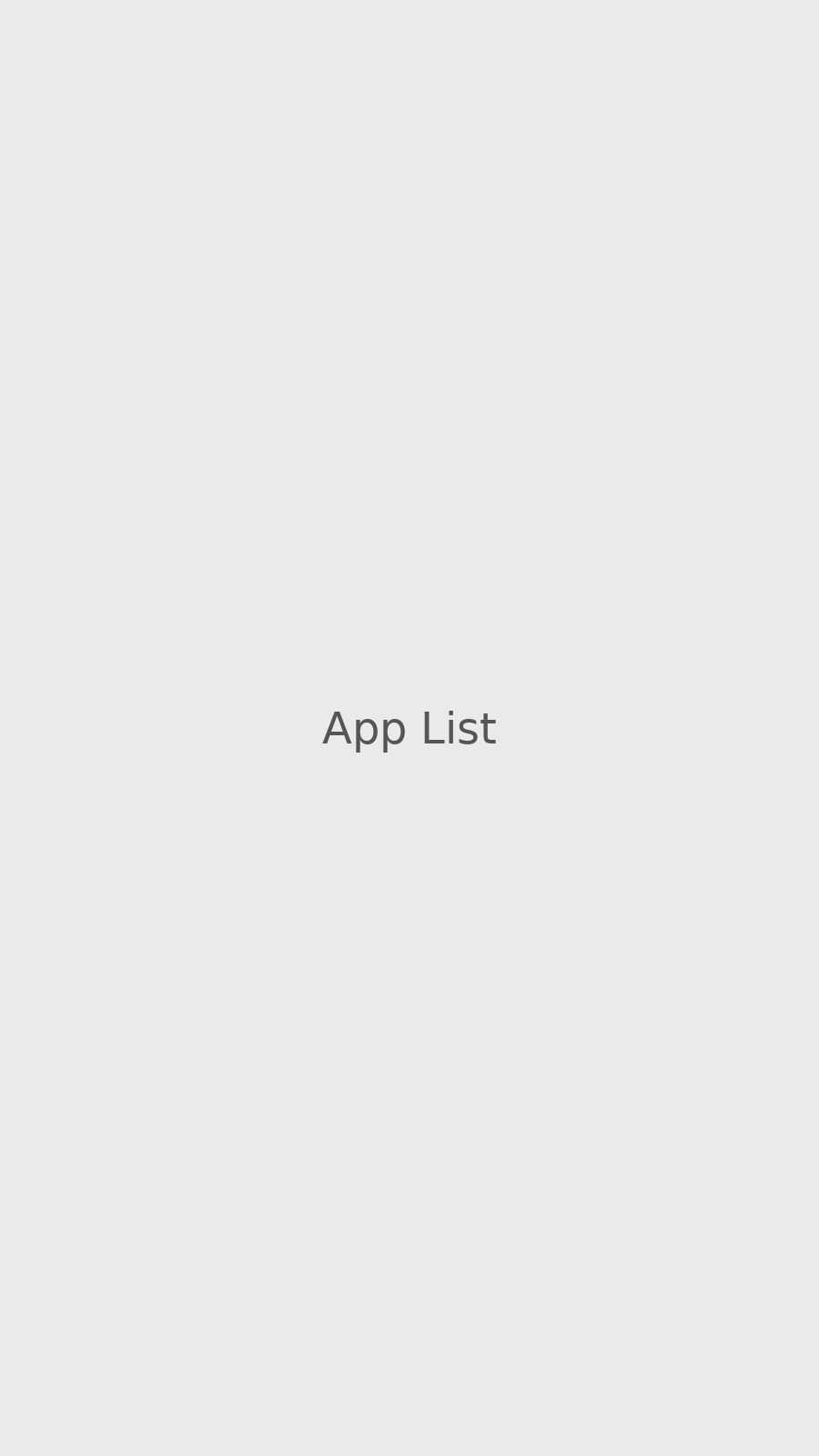 App selection screen