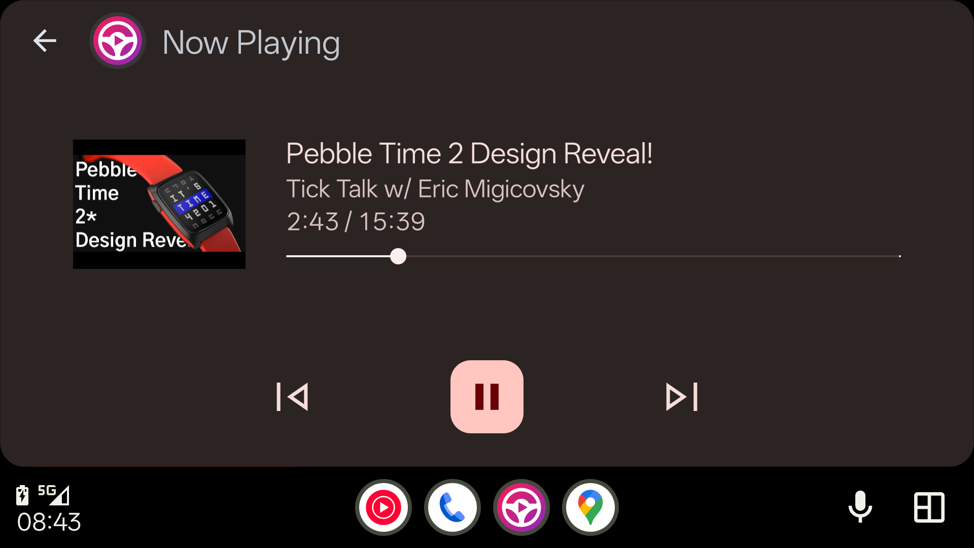 Android Auto interface