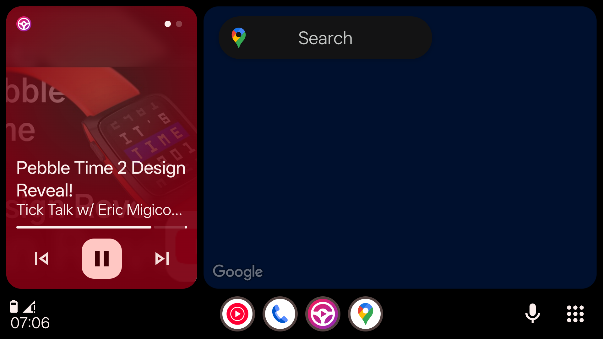 Android Auto interface