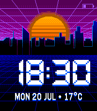 Synthetic Time watch face screenshot